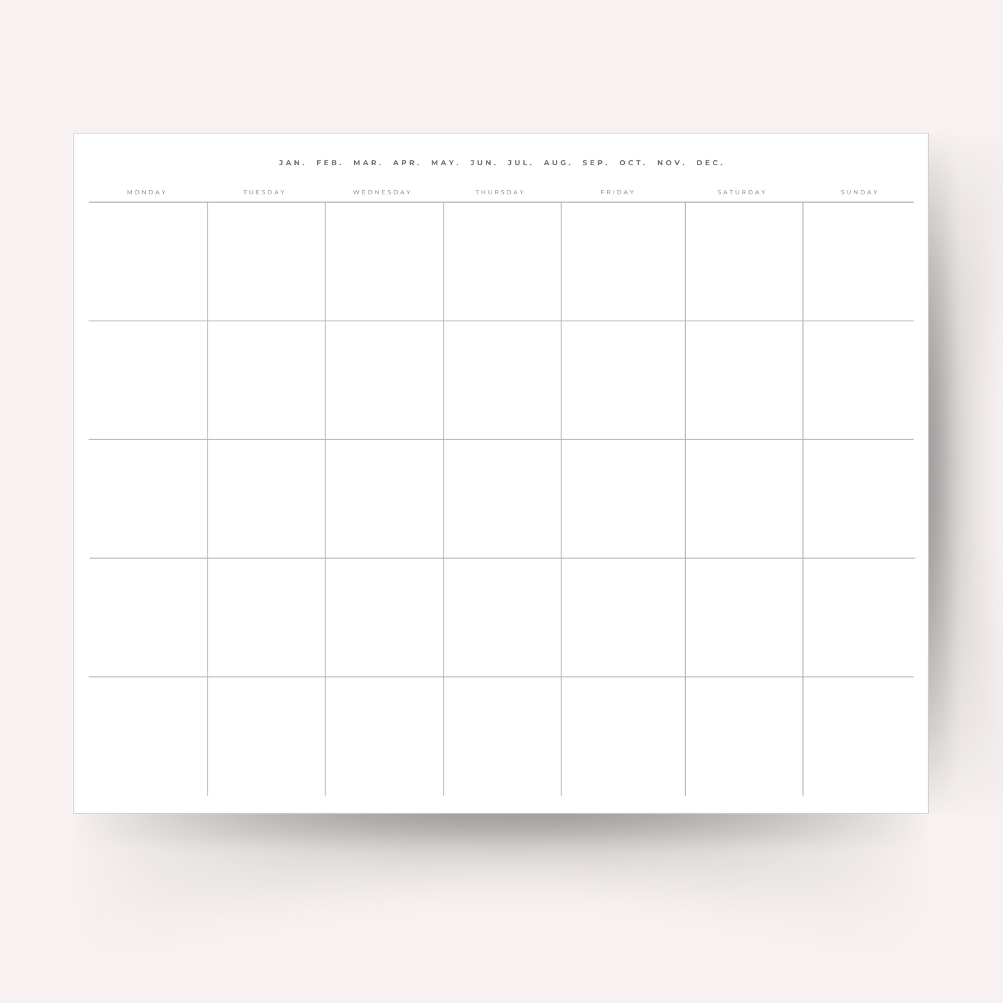 Monthly Notepad