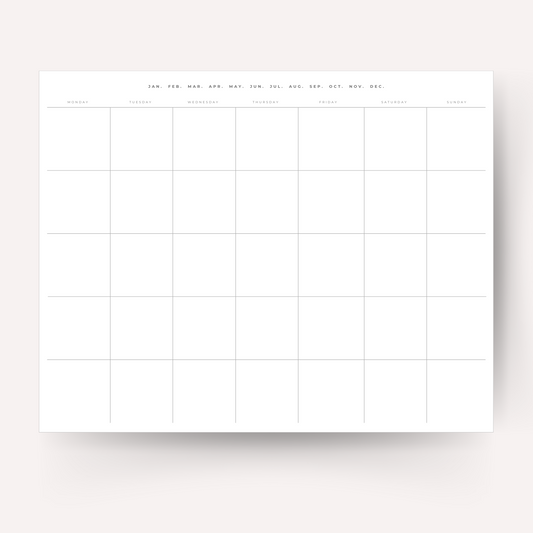 Monthly Notepad