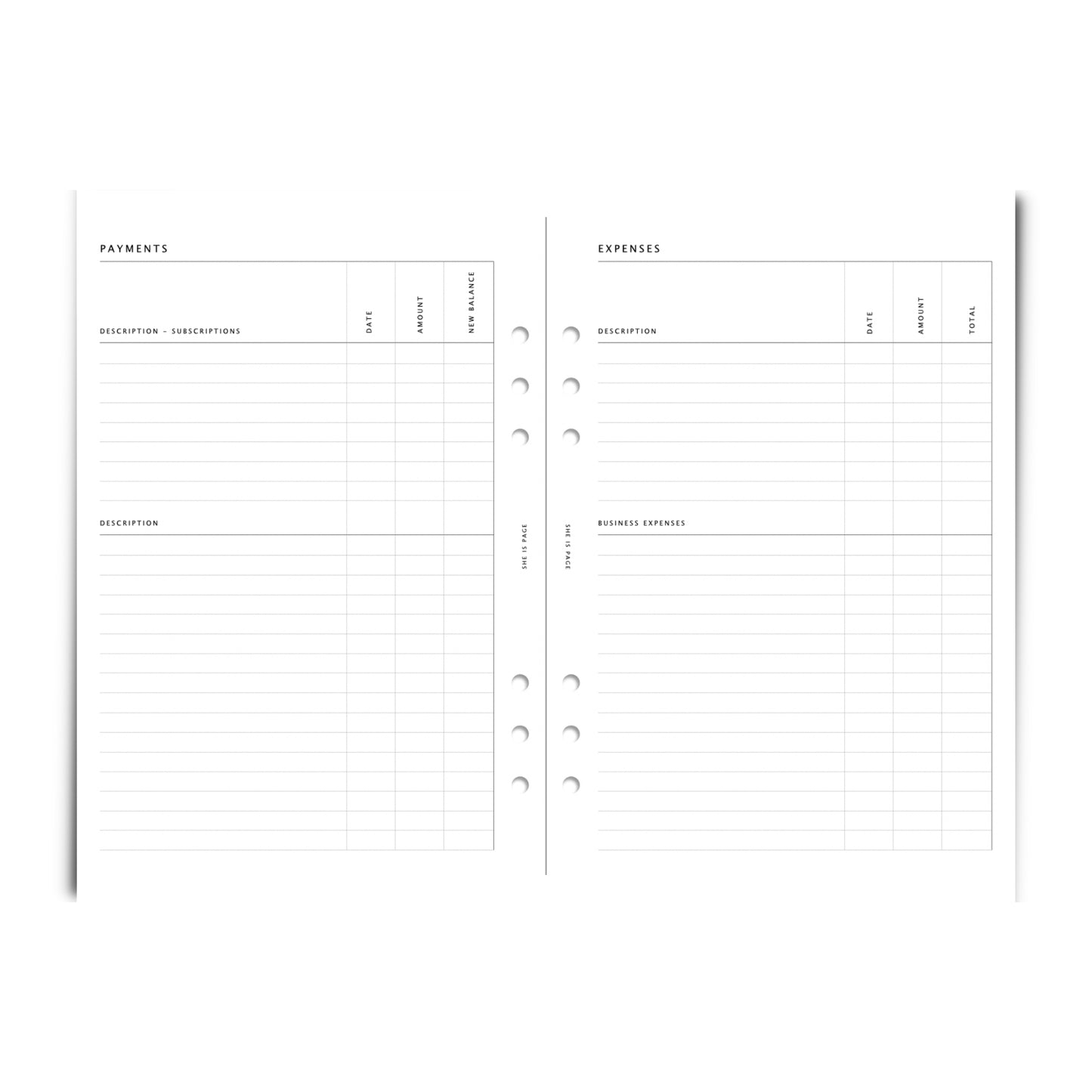 Payments and Expenses