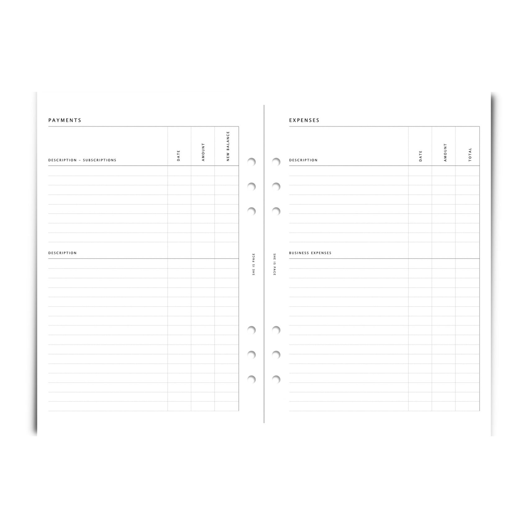 Payments and Expenses